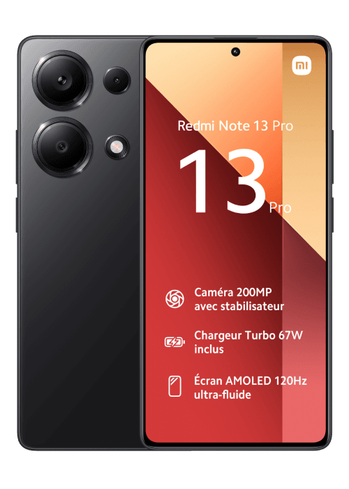 Xiaomi Redmi Note 13 Pro 5G Noir 256 Go - Free Mobile