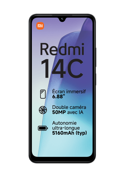 Xiaomi Redmi 14C Noir 128 Go - Free Mobile