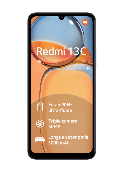 Xiaomi Redmi 13C Noir 128 Go - Free Mobile