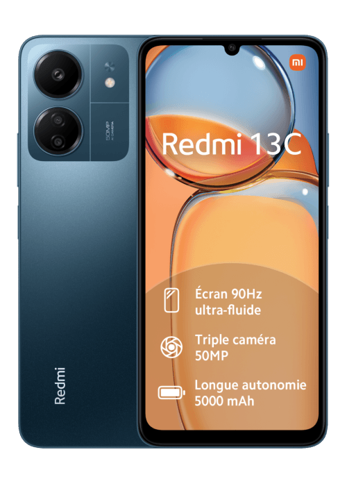 Xiaomi Redmi 13C Bleu 128 Go - Free Mobile