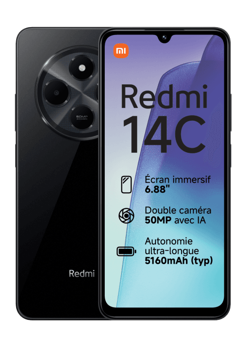 Xiaomi Redmi 14C Noir 128 Go - Free Mobile