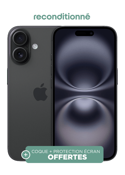 Largo iPhone 16 Reconditionné Grade A Noir 128 Go - Free Mobile