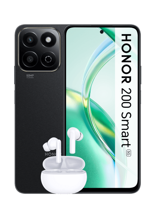 Honor Pack 200 Smart 5G & Choice Earbuds X7i Noir 256 Go - Free Mobile