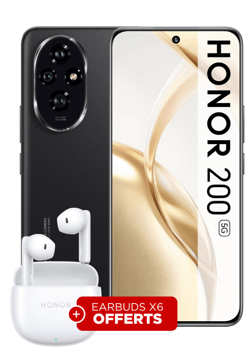 Honor Pack 200 & Earbuds X6 Noir 512 Go - Free Mobile