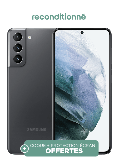 Recommerce Galaxy S21 5G Reconditionné Grade A Gris 128 Go - Free Mobile