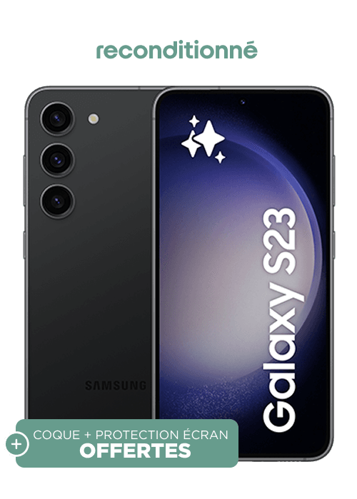 Recommerce Galaxy S23 5G EU Reconditionné Grade A Noir 128 Go - Free Mobile