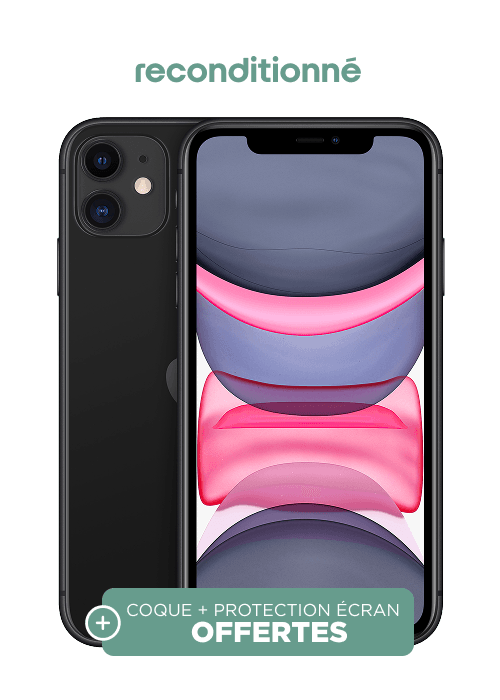 Certideal iPhone 11 Reconditionné Grade A Noir 64 Go - Free Mobile