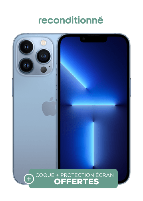 Certideal iPhone 13 Pro Reconditionné Grade A Bleu Alpin 128 Go - Free Mobile