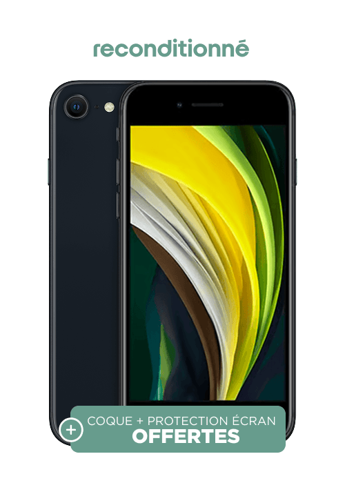 Certideal iPhone SE 2020 Reconditionné Grade A Noir 128 Go - Free Mobile
