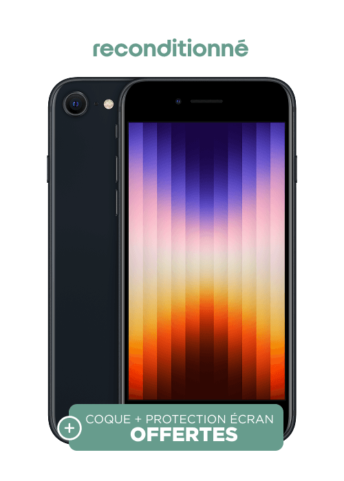 PRS iPhone SE 2022 5G Reconditionné Grade A Minuit 64 Go - Free Mobile