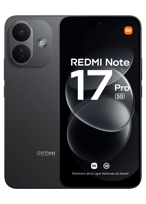 Xiaomi Pack REDMI Note 17 Pro 5G & Tag Noir 256 Go - Free Mobile