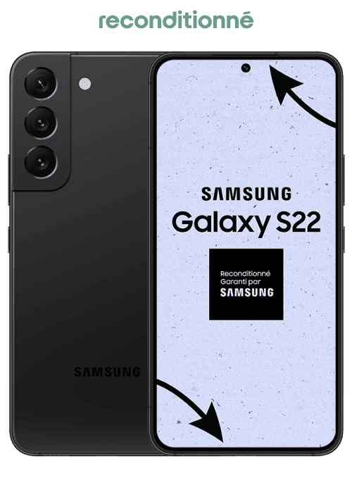 Samsung Galaxy S22 5G Reconditionné Grade A Noir 128 Go - Free Mobile