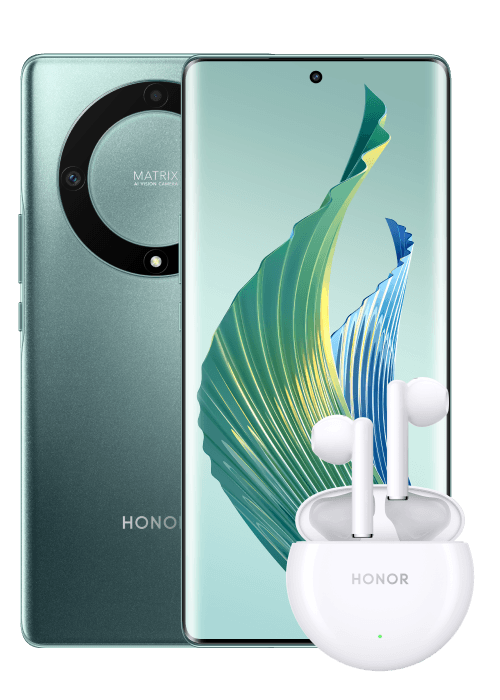 Honor Pack Magic5 Lite 5G + Earbuds X5 Vert 256 Go - Free Mobile