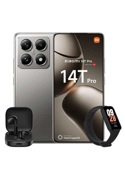 Xiaomi Pack 14T Pro & Buds 6 Active & Band 8 Active Gris 512 Go - Free Mobile